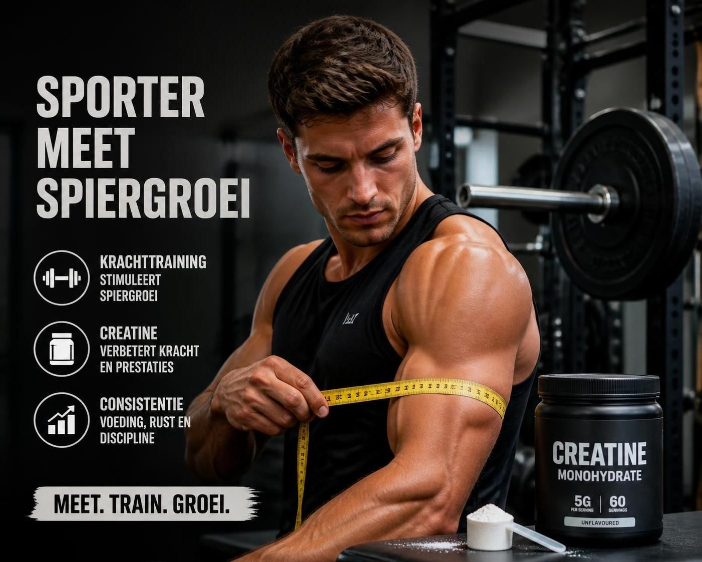 ontdek wat creatine is en hoe het werkt om spiergroei te bevorderen. leer meer over de voordelen, het gebruik en de effecten van creatine voor jouw training.