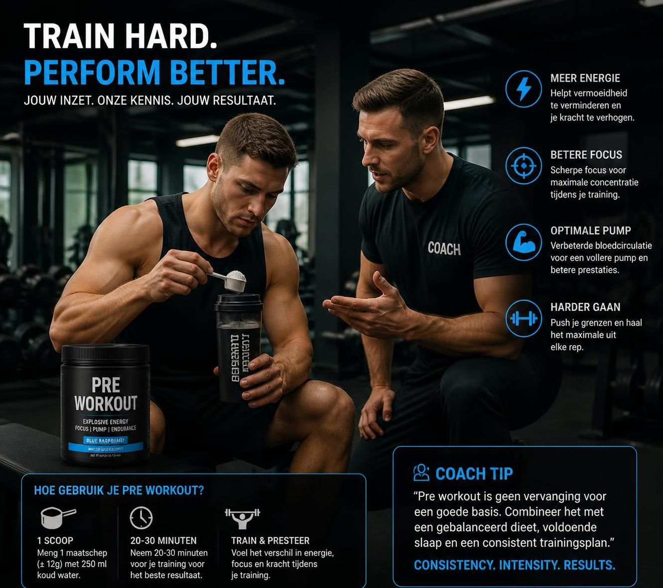 ontdek wat pre workout is en hoe het je kan helpen om effectievere en energieker te trainen voor betere resultaten.