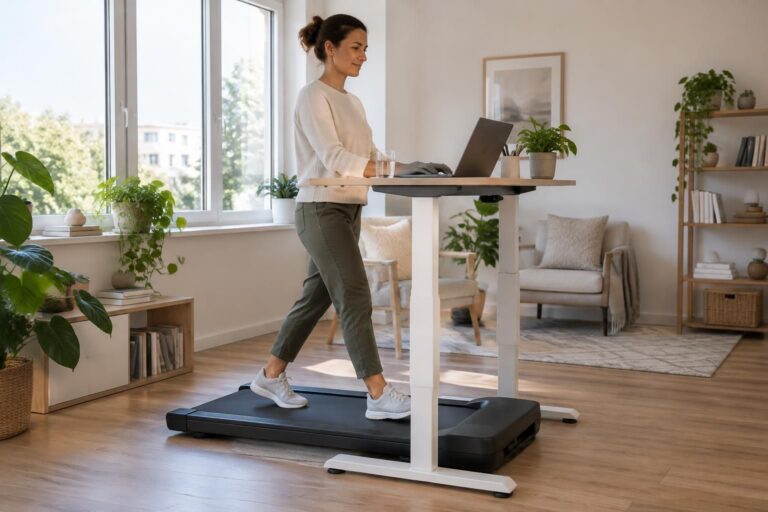 ontdek de voordelen van een bureau-loopband, hoe je die veilig gebruikt en waar je op let bij het kiezen van het juiste model.